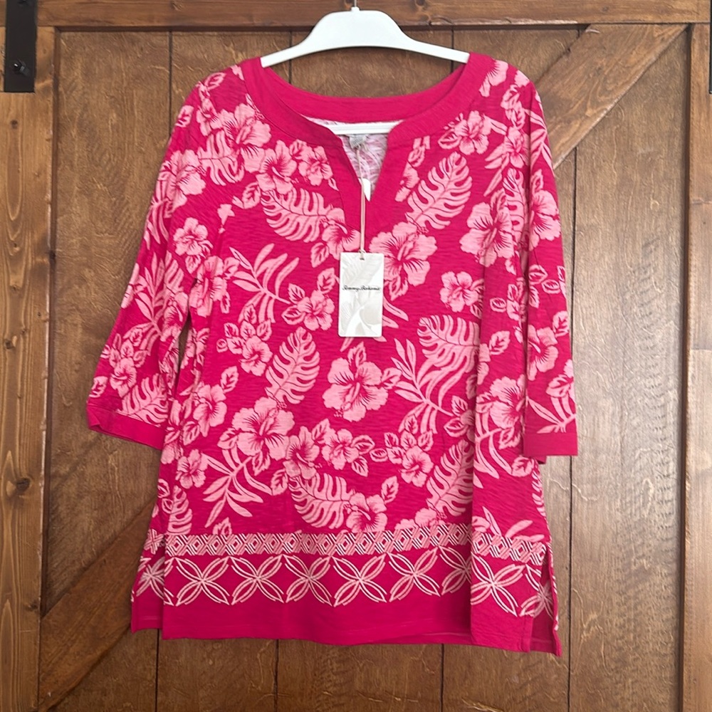 Tommy Bahama resort wear pink top size medium new with tags